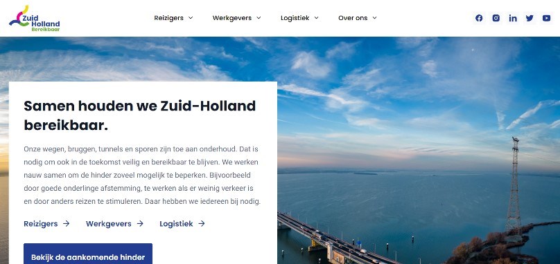 Bericht Vernieuwde website Zuid Holland bereikbaar: overzicht grote projecten én reisalternatieven bekijken